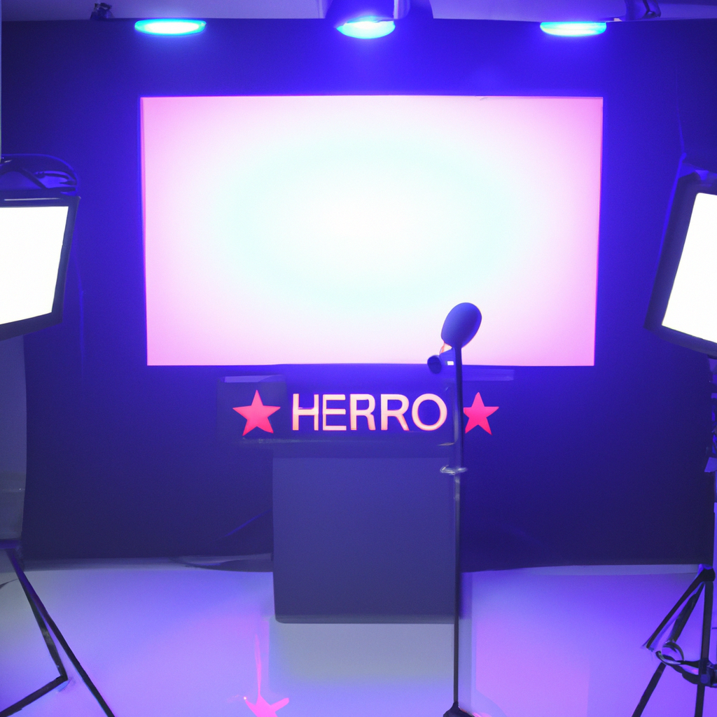 Minimalist broadcast news studio